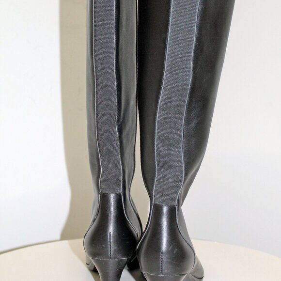 Aetrex High Heel Black Leather Boots, Size 7.5W - Picture 7 of 11